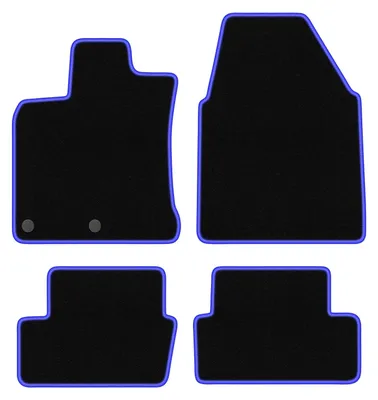 Immagine prodotto di Tappetini in velluto Nero/Blu per Nissan Qashqai I J10 2006-2013 Set 4 pezzi