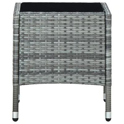Produktbild von Hochwertigen Möbel Gartentische - Grau Gartentisch Grau 40x40x45cm Poly Rattan NEU5566702