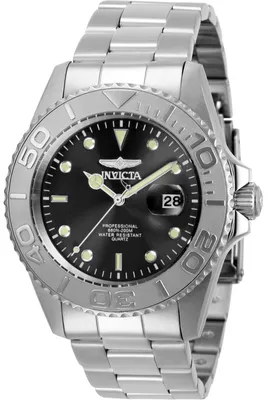 Produktbild von Invicta Pro Diver 29944 Herrenuhr - Quarzwerk - Edelstahl mit schwarzem Zifferblatt - 43 mm