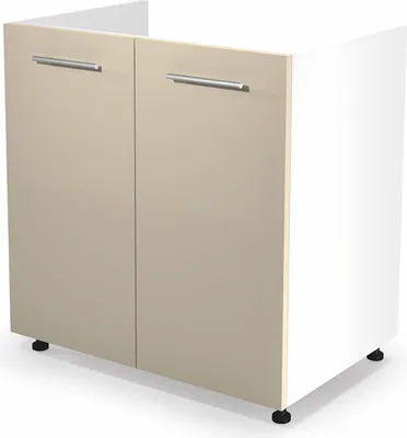 Zdjęcie produktu dla Halmar Szafka kuchenna pod zlew Vento DK-80/82 - biały/beżowy wysoki połysk