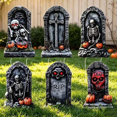Zdjęcie produktu dla Zestaw dekoracji na grób na Halloween do użytku zewnętrznego