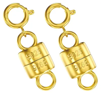 Magnetische Schmuckverschlüsse 2 St., 925 Silber, Gold, DIY