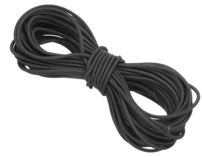 Elastikseil 2,5 mm x 10 m, schwarz, für Basteln und Camping