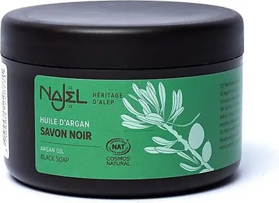 Produktbild von Najel Aleppo Schwarze Seife mit Arganöl, parfümfrei – 2er-Set – 200 ml