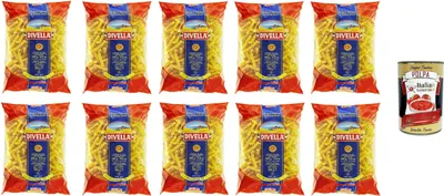 Produktbild von Divella Fusilletti N°51 Hartweizengrieß Pasta Italienische Nudeln 10x500g Packung + Italian Gourmet Polpa di Pomodoro 400g