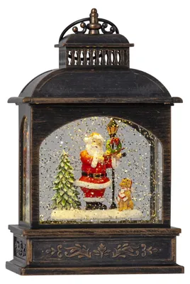 Produktbild von Star Trading LED-Laterne "Vinter", Santa in Laterne, Bronze,