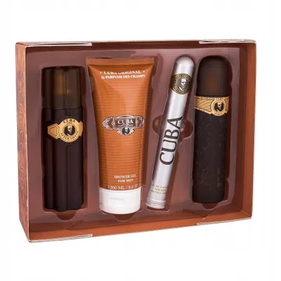 Image de Cuba Original Cuba Gold Set Eau de Toilette 100ml + Eau de Toilette 35ml + Gel douche 200ml + Après-rasage 100ml