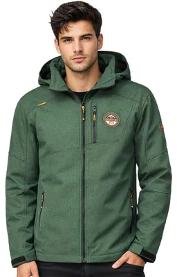 Imagen del producto de Geographical Norway. Chaqueta softshell para hombre, modelo TOLYMPIA, color verde, talla S (WZ8535H/GN-GREEN)