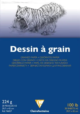 Image de Clairefontaine 96027C Clairefontaine Zeichenpapierblock "à Grain", DIN A3