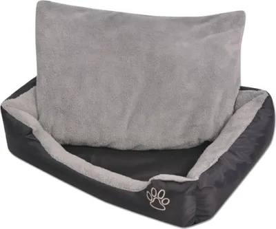 Produktbild von The Living Store Hundebett mit gepolstertem Kissen Größe XXL Schwarz