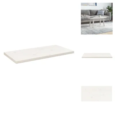 Produktbild von vidaXL Tischplatte Weiß 80x40x2,5 cm Massivholz Kiefer Rechteckig -  Tischplatten