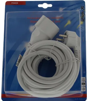 Produktbild von SCANPART 2380531525, 5 m, Drinnen, 1,5 mm², Weiß, 1 AC-Ausgänge, 3500 W