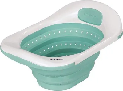 Immagine prodotto di Vaschetta da bagno pieghevole per neonati color turchese 53x38x30 cm
