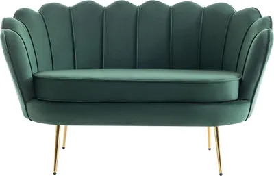 Produktbild von 2-sitziges muschelvelours sofa in flaschengrün - DANDELION by Pascal Morabito
