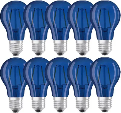 Image de 10 ampoules LED Osram Star Classic A Decor 1,6 W E27 136 lm 9000 K bleu