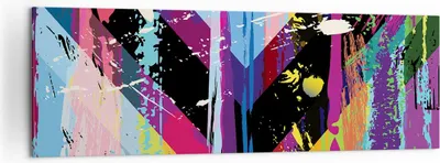 Produktbild von Bild auf Leinwand - Leinwandbild - Abstraktion modern - 160x50cm - Wand Bild - Wanddeko - Leinwanddruck - Bilder - Kunstdruck - Wanddekoration - Leinwand bilder - Wandkunst - AB160x50-3604