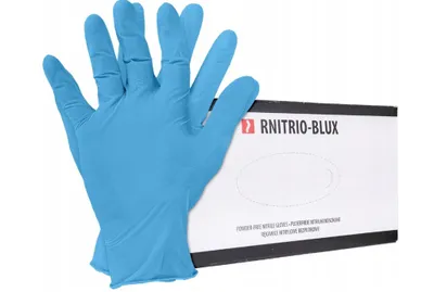 Produktbild von Arbeitshandschuhe Nitril Einweghandschuhe BLAU Einweg Gr. L (abgelaufenes Datum 01.2026)