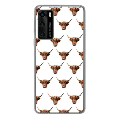 Produktbild von MuchoWow® Handyhülle Schutzhülle Hülle für Huawei P40 Schottischer Highlander - Kuh - Muster Silikon Softcase Handy Hülle - Handytasche