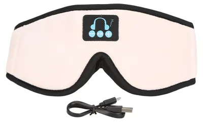 Produktbild von Bluetooth-Stirnband-Augenmaske, komfortabler Sonnenschutz, verstellbar, kabellos, Musikwiedergabe, Schlaf-Augenmaske