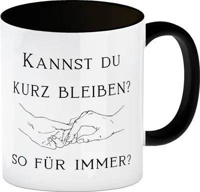 Produktbild von Für immer Kaffeebecher in schwarz mit Spruch