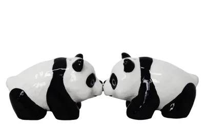 Produktbild von Salz und Pfefferstreuer Set Panda Figur Bär