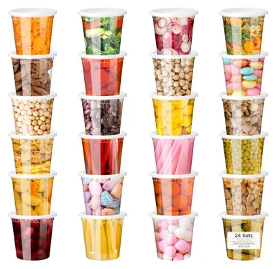 Produktbild von VINATO Frischhaltedosen mit Deckel, Gefrierdosen Set, 24 Vorratsdosen 720ml/24oz