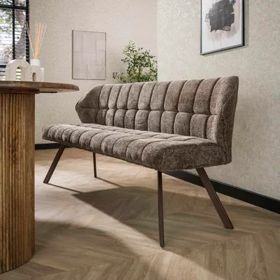 Produktbild von Hoyz Collection – Raster Essbänke – Taupe – 58 x 180 x 81 cm