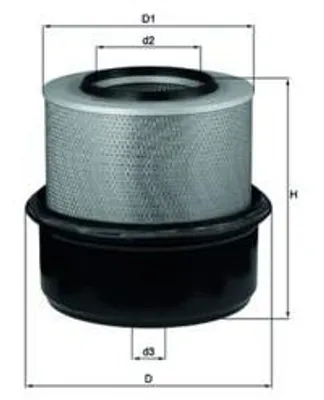 Produktbild von Luftfilter MAHLE LX 80 Filtereinsatz