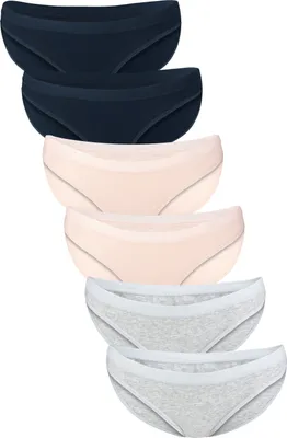 Produktbild von Fabio Farini - 6 Stück Damen Unterhose - Frauen Pantys aus Baumwolle im sportlich modischen Bikini-Style