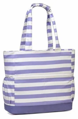 Image de Sac de plage imperméable Ibenzoa® avec motif floral, en polyester, dimensions 35 x 13 x 38 cm, capacité 17,3 L – résistant au sable, sac à bandoulière et sac à main pour femmes et filles