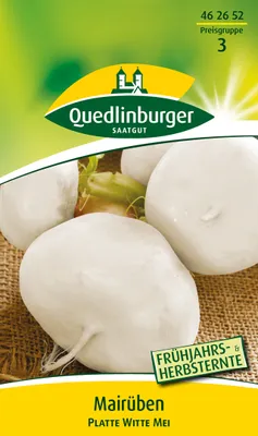 Produktbild von Quedlinburger Saatgut - Mairübe Platte witte Mei - Samen - 462652