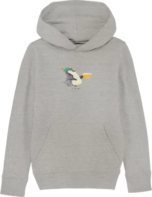 Produktbild von Mr. & Mrs. Panda Kinderpullover Pinguin Bier 9-11 Jahre (134/146) - Heather Grey - Geschenk, Kapuzenpullover, Hoodie, Pulli, Beschwippst, , Sweatshirt, Sweater