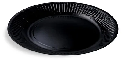 Produktbild von 40x Pappteller Partyteller rund Ø23cm fettdicht schwarz