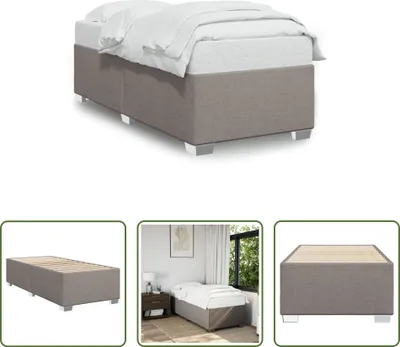 Produktbild von The Living Store Bettgestell Taupe 100x200 cm Stoff