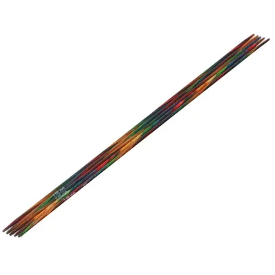 Produktbild von Lana Grossa Nadelspiel Strumpfstricknadeln Design-Holz Multicolor Länge 15/20 cm  Größe 20 cm / 2.0 mm