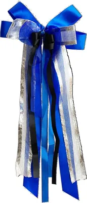 Produktbild von Nestler Schultütenschleife ca. 23 x 50 cm blau/silber
