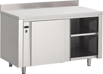 Obrázok produktu pre Ohrievacia skrinka Gastro M z nehrdzavejúcej ocele 100 cm - digitálny termostat - posuvné dvere - 230 V