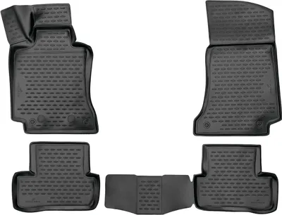 Produktbild von WALSER XTR Gummi Fussmatten Auto für Mercedes-Benz C-Klasse (W205) 2013-2023, C-Klasse (S205) 2014-2023, 100% passgenaue Auto Fußmatten, robuste Universal Fußmatte Auto, Gummimatten Auto