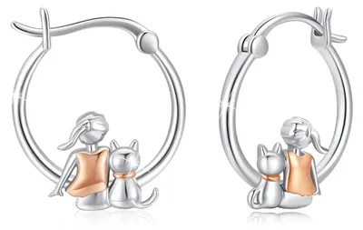Image de Créoles en argent 925 - Boucles d'oreilles pour femmes - Bijoux pour filles