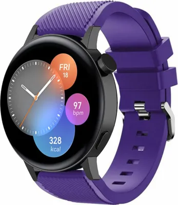 Produktbild von Strap-it Huawei Watch GT 3 42mm Silikonarmband (Violett)