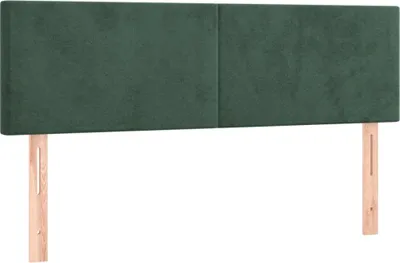 Produktbild von vidaXL Kopfteile Dunkelgrün 144x5x78/88 cm Samt