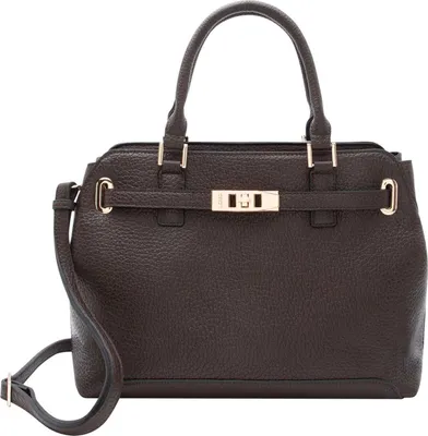 Produktbild von L.CREDI Handtasche Schultertasche Renate Handle Bag Chocolate dunkelbraun