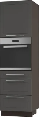 Produktbild von Backofenschrank Kvantum Q-D14/RU/3A Vollauszug 60cm Korpus- & Frontfarbe wählbar,graphit matt,lava