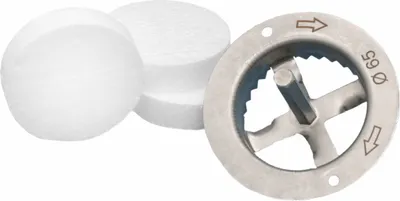 Produktbild von Styropor Rondelle Weiß CLICK 200stk WLG036 Tellerdübel Dämmung WDVS +Fräse Ø65mm