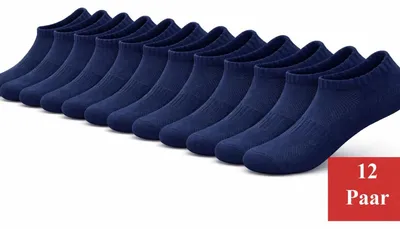 Produktbild von Sportsocken Herren mit Frottee-Sohle – Atmungsaktiv & Gepolstert für Sport und Freizeit Dunkelblau/47-50