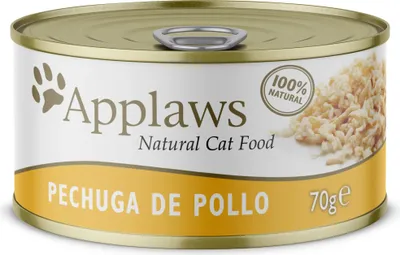 Productafbeelding van APPLAWS Kattenvoer, gevogelte (kip), blikjes, 24 stuks x 70 gram