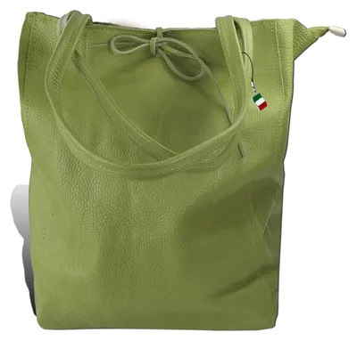 Produktbild von Florence Tasche olivgrün Leder Shopper D2OTM107G
