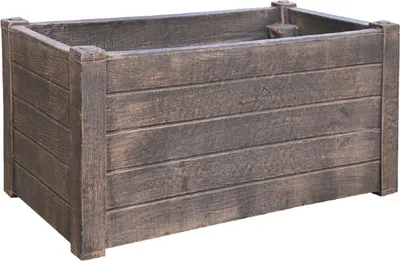 Produktbild von Pflanzkübel TEAK, Größe L, Holz-Optik, eckig