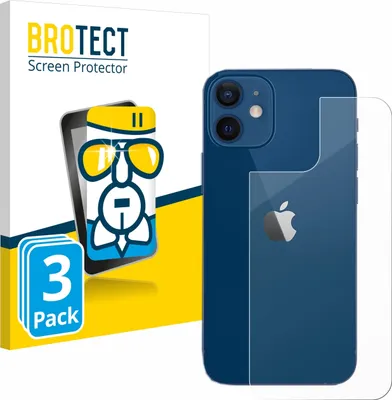 Produktbild von 3x BROTECT Schutzglas für Apple iPhone 12 / 12 Pro (Rückseite) Schutzfolie Panzer Folie Glas Display Schutz klar