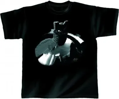 Produktbild von T-Shirt uni mit Print - Surfing Symbal - von ROCK YOU MUSIC SHIRTS - 10380 schwarz - Gr. S-XXL Größe - XL